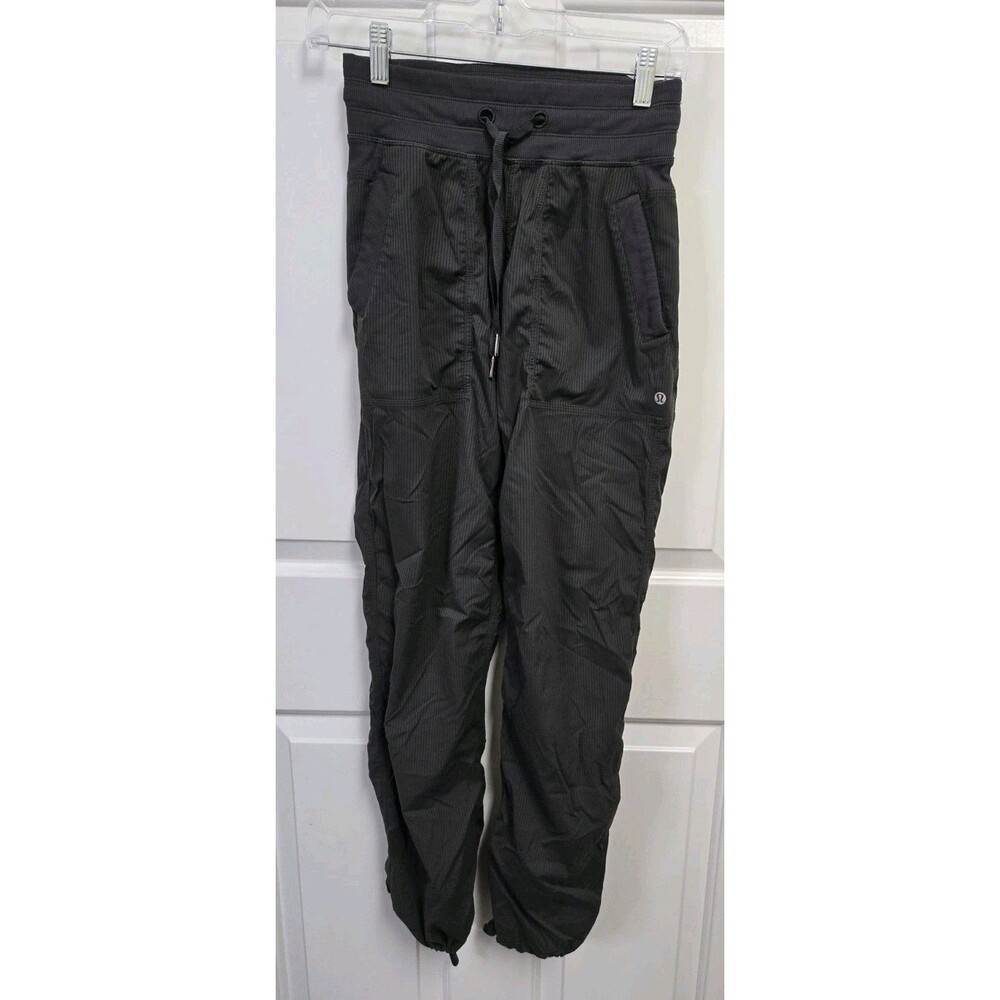 Lululemon Street To Studio Pants Size 2 Grey Pinstripe Jogger LW5SENOR